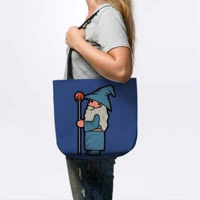 Cute Blue Wizard And The Magic Staff Tote Official Lord Of The Rings Store