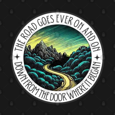 The Road Goes Ever On And On Down From The Door Wh Throw Pillow Official Lord Of The Rings Store