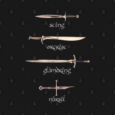 Swords Sting Orcrist Glamdring Narsil Fantasy Throw Pillow Official Lord Of The Rings Store