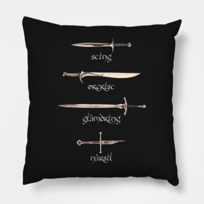 Swords Sting Orcrist Glamdring Narsil Fantasy Throw Pillow Official Lord Of The Rings Store