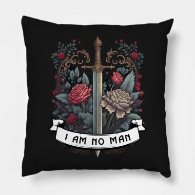 I Am No Man Roses And Sword Fantasy Throw Pillow Official Lord Of The Rings Store