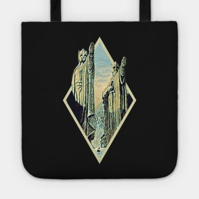 Kings By The River Digital Art Diamond Frame Black Tote Official Lord Of The Rings Store