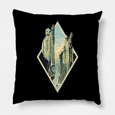 Kings By The River Digital Art Diamond Frame Black Throw Pillow Official Lord Of The Rings Store