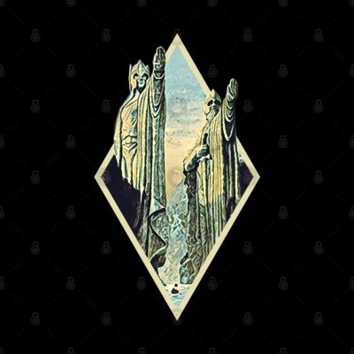 Kings By The River Digital Art Diamond Frame Black Throw Pillow Official Lord Of The Rings Store