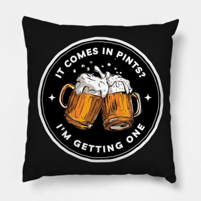 It Comes In Pints Im Getting One Black Fantasy Fun Throw Pillow Official Lord Of The Rings Store