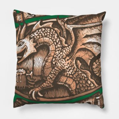 The Green Dragon Throw Pillow Official Lord Of The Rings Store