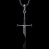 New Lord Necklace The Rings Power Flame of the West Silver Plated Broken Sword Pendant for 1 - Lord Of The Rings Store
