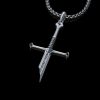 New Lord Necklace The Rings Power Flame of the West Silver Plated Broken Sword Pendant for 2 - Lord Of The Rings Store