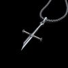 New Lord Necklace The Rings Power Flame of the West Silver Plated Broken Sword Pendant for 3 - Lord Of The Rings Store