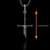 New Lord Necklace The Rings Power Flame of the West Silver Plated Broken Sword Pendant for 4 - Lord Of The Rings Store