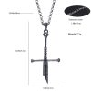 New the Lord Narsil Necklace The Rings Power Flame of the West Silver Plated Broken Sword 1 - Lord Of The Rings Store