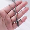 New the Lord Narsil Necklace The Rings Power Flame of the West Silver Plated Broken Sword 4 - Lord Of The Rings Store