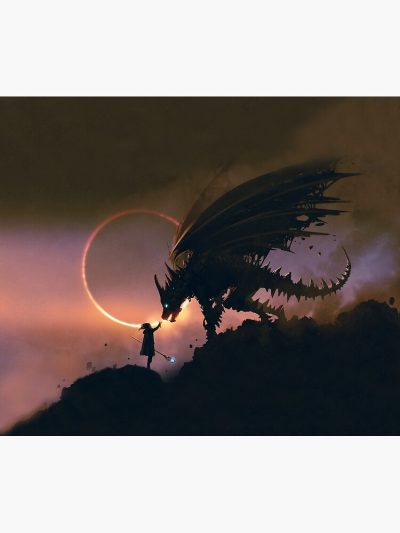 Dragon Wizard Fantasy Tapestry Official Lord Of The Rings Store