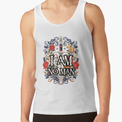 I Am No Man - Sword And Flowers - White - Fantasy Tank Top Official Lord Of The Rings Store