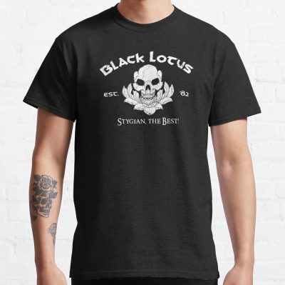 Black Lotus (White Print) T-Shirt Official Lord Of The Rings Store