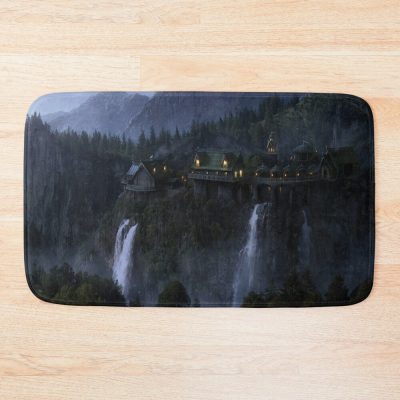 Rivendell At Night Bath Mat Official Lord Of The Rings Store