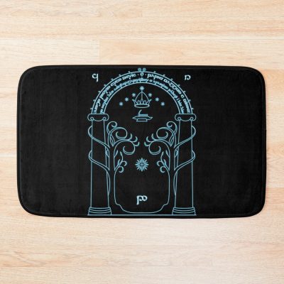 Gate To Moria - Light Blue Bath Mat Official Lord Of The Rings Store