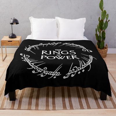The Rings Of Power  The Lord Of The Rings   Series  2022 Throw Blanket Official Lord Of The Rings Store