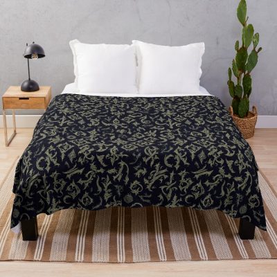 Gold On Black Mystic Throw Blanket Official Lord Of The Rings Store