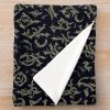 Gold On Black Mystic Throw Blanket Official Lord Of The Rings Store