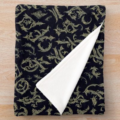 Gold On Black Mystic Throw Blanket Official Lord Of The Rings Store