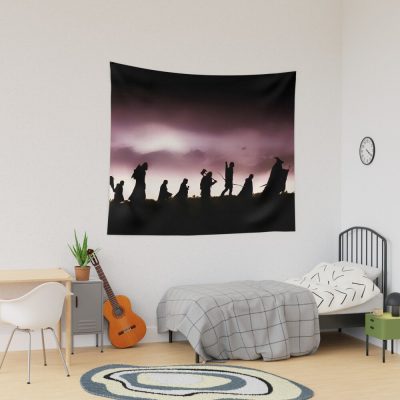 The Fellowship Silhouette Tapestry Official Lord Of The Rings Store