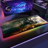 RGB Lotrs Movie Rings Mouse Pad Alfombrilla Raton Mousepad Keyboard Pad LED Mause Pad No slip 10 - Lord Of The Rings Store