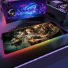 RGB Lotrs Movie Rings Mouse Pad Alfombrilla Raton Mousepad Keyboard Pad LED Mause Pad No slip 17 - Lord Of The Rings Store