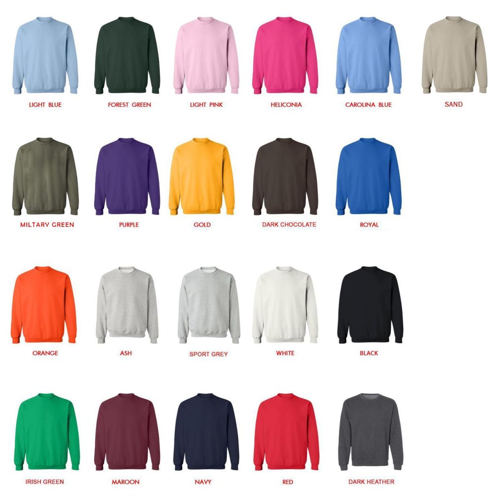 sweatshirt color chart - Lord Of The Rings Store